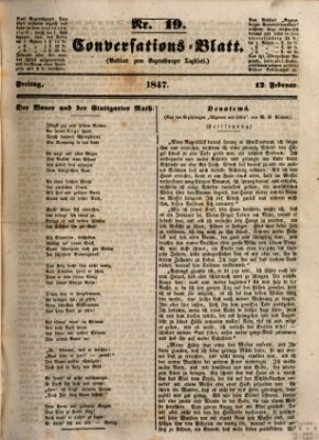 Regensburger Conversations-Blatt (Regensburger Tagblatt) Freitag 12. Februar 1847