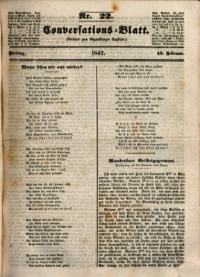 Regensburger Conversations-Blatt (Regensburger Tagblatt) Freitag 19. Februar 1847