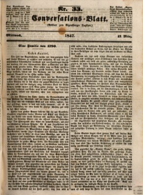 Regensburger Conversations-Blatt (Regensburger Tagblatt) Mittwoch 17. März 1847