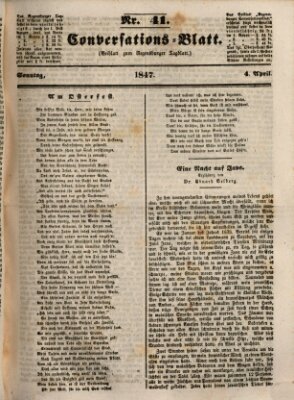 Regensburger Conversations-Blatt (Regensburger Tagblatt) Sonntag 4. April 1847