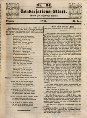 Regensburger Conversations-Blatt (Regensburger Tagblatt) Sonntag 20. Juni 1847