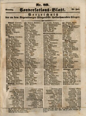 Regensburger Conversations-Blatt (Regensburger Tagblatt) Sonntag 25. Juli 1847
