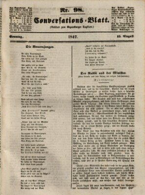 Regensburger Conversations-Blatt (Regensburger Tagblatt) Sonntag 15. August 1847