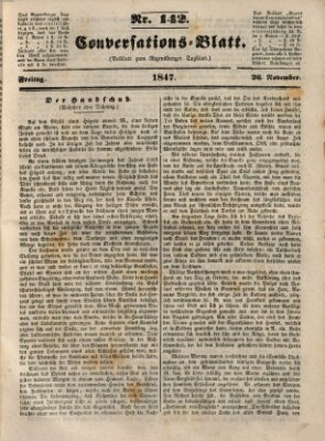 Regensburger Conversations-Blatt (Regensburger Tagblatt) Freitag 26. November 1847