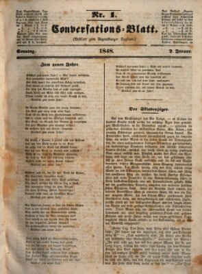 Regensburger Conversations-Blatt (Regensburger Tagblatt) Sonntag 2. Januar 1848