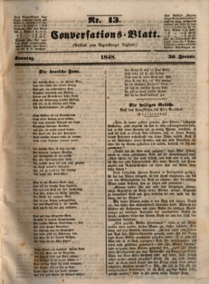 Regensburger Conversations-Blatt (Regensburger Tagblatt) Sonntag 30. Januar 1848