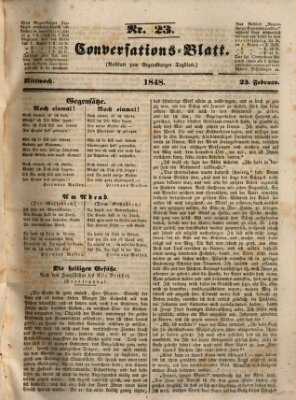 Regensburger Conversations-Blatt (Regensburger Tagblatt) Mittwoch 23. Februar 1848