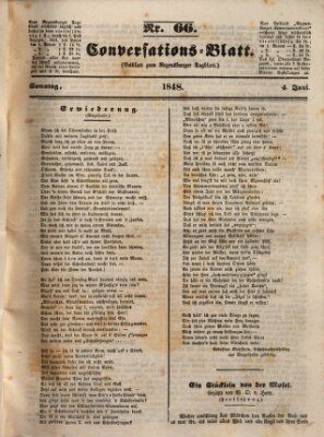 Regensburger Conversations-Blatt (Regensburger Tagblatt) Sonntag 4. Juni 1848