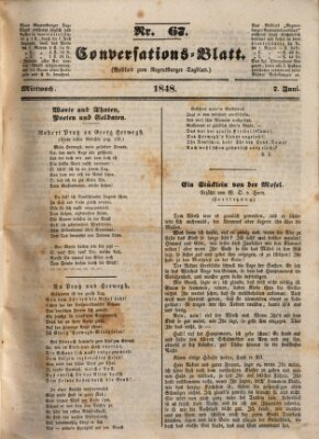 Regensburger Conversations-Blatt (Regensburger Tagblatt) Mittwoch 7. Juni 1848