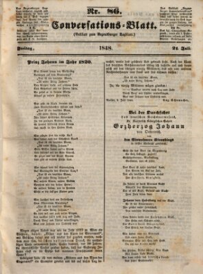 Regensburger Conversations-Blatt (Regensburger Tagblatt) Freitag 21. Juli 1848