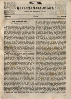 Regensburger Conversations-Blatt (Regensburger Tagblatt) Sonntag 13. August 1848