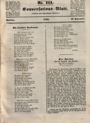 Regensburger Conversations-Blatt (Regensburger Tagblatt) Sonntag 17. September 1848