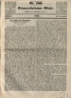 Regensburger Conversations-Blatt (Regensburger Tagblatt) Mittwoch 15. November 1848