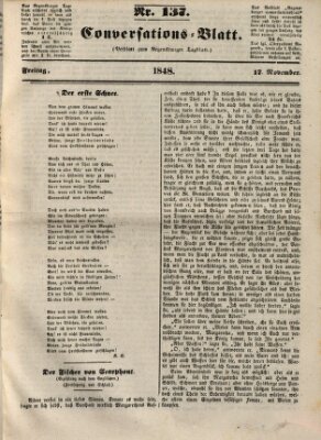 Regensburger Conversations-Blatt (Regensburger Tagblatt) Freitag 17. November 1848