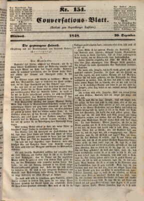 Regensburger Conversations-Blatt (Regensburger Tagblatt) Mittwoch 20. Dezember 1848
