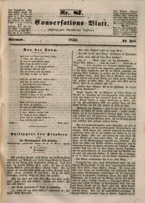 Regensburger Conversations-Blatt (Regensburger Tagblatt) Mittwoch 24. Juli 1850