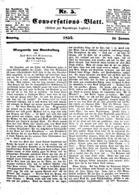Regensburger Conversations-Blatt (Regensburger Tagblatt) Sonntag 11. Januar 1852