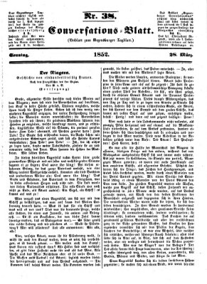 Regensburger Conversations-Blatt (Regensburger Tagblatt) Sonntag 28. März 1852