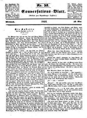 Regensburger Conversations-Blatt (Regensburger Tagblatt) Mittwoch 12. Mai 1852