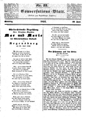 Regensburger Conversations-Blatt (Regensburger Tagblatt) Sonntag 27. Juni 1852