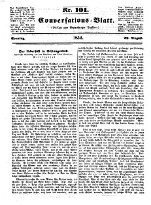 Regensburger Conversations-Blatt (Regensburger Tagblatt) Sonntag 22. August 1852