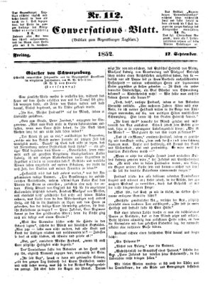 Regensburger Conversations-Blatt (Regensburger Tagblatt) Freitag 17. September 1852