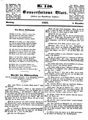 Regensburger Conversations-Blatt (Regensburger Tagblatt) Sonntag 5. Dezember 1852
