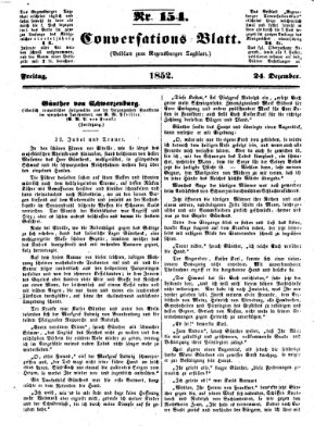 Regensburger Conversations-Blatt (Regensburger Tagblatt) Freitag 24. Dezember 1852