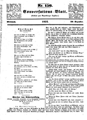Regensburger Conversations-Blatt (Regensburger Tagblatt) Mittwoch 29. Dezember 1852