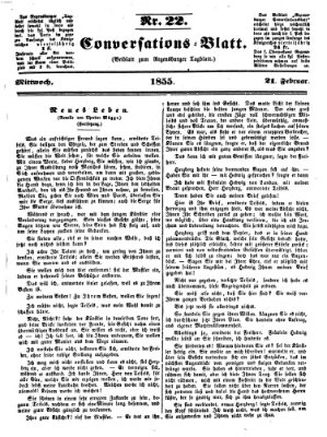 Regensburger Conversations-Blatt (Regensburger Tagblatt) Mittwoch 21. Februar 1855