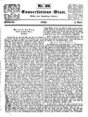 Regensburger Conversations-Blatt (Regensburger Tagblatt) Mittwoch 4. April 1855