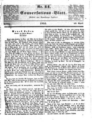 Regensburger Conversations-Blatt (Regensburger Tagblatt) Freitag 13. April 1855