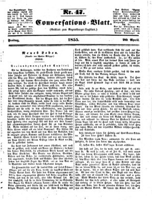 Regensburger Conversations-Blatt (Regensburger Tagblatt) Freitag 20. April 1855