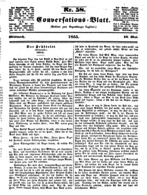 Regensburger Conversations-Blatt (Regensburger Tagblatt) Mittwoch 16. Mai 1855