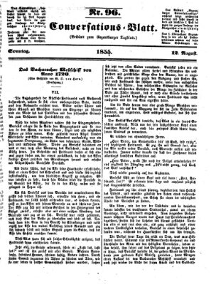 Regensburger Conversations-Blatt (Regensburger Tagblatt) Sonntag 12. August 1855