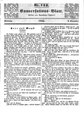 Regensburger Conversations-Blatt (Regensburger Tagblatt) Sonntag 2. Dezember 1855