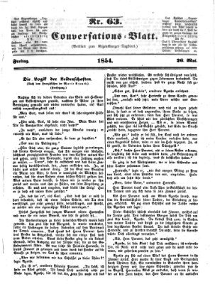 Regensburger Conversations-Blatt (Regensburger Tagblatt) Freitag 26. Mai 1854