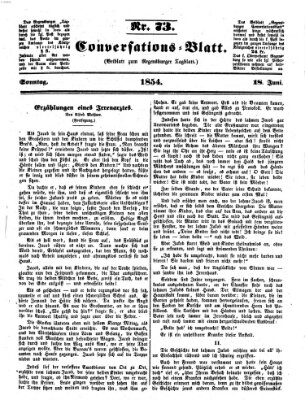 Regensburger Conversations-Blatt (Regensburger Tagblatt) Sonntag 18. Juni 1854