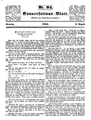 Regensburger Conversations-Blatt (Regensburger Tagblatt) Sonntag 6. August 1854