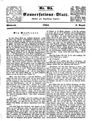 Regensburger Conversations-Blatt (Regensburger Tagblatt) Mittwoch 9. August 1854