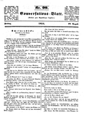 Regensburger Conversations-Blatt (Regensburger Tagblatt) Freitag 18. August 1854