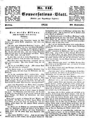 Regensburger Conversations-Blatt (Regensburger Tagblatt) Freitag 29. September 1854