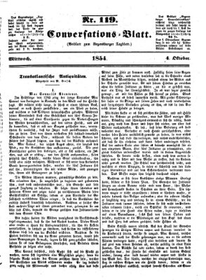 Regensburger Conversations-Blatt (Regensburger Tagblatt) Mittwoch 4. Oktober 1854