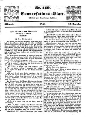 Regensburger Conversations-Blatt (Regensburger Tagblatt) Mittwoch 13. Dezember 1854