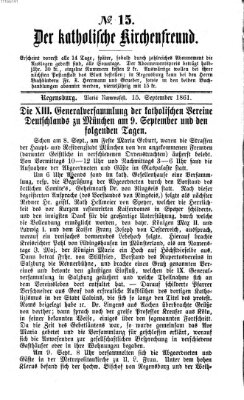 Der katholische Kirchenfreund (Der katholische Volksfreund) Sonntag 15. September 1861