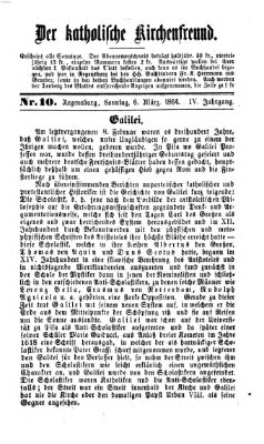 Der katholische Kirchenfreund (Der katholische Volksfreund) Sonntag 6. März 1864