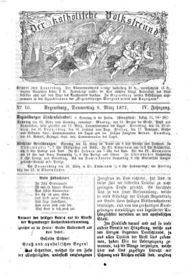 Der katholische Volksfreund Donnerstag 9. März 1871
