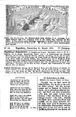 Der katholische Volksfreund Donnerstag 21. August 1873