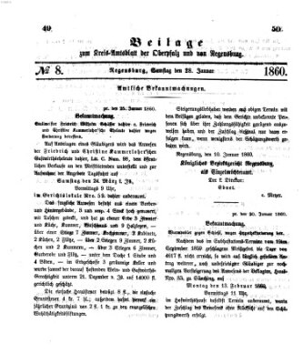 Königlich-bayerisches Kreis-Amtsblatt der Oberpfalz und von Regensburg (Königlich bayerisches Intelligenzblatt für die Oberpfalz und von Regensburg) Samstag 28. Januar 1860