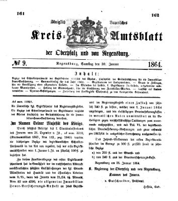 Königlich-bayerisches Kreis-Amtsblatt der Oberpfalz und von Regensburg (Königlich bayerisches Intelligenzblatt für die Oberpfalz und von Regensburg) Samstag 30. Januar 1864